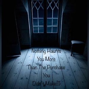 NOTHING HAUNTS YOU MORE THAN THE THINGS YOU DIDN’T BUY❗️❗️❗️